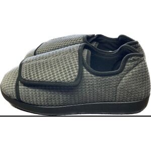 New! D Ravelier Men's Adaptive Slip Resistant Shoe Slippers Diabetic Feet, Sz 15